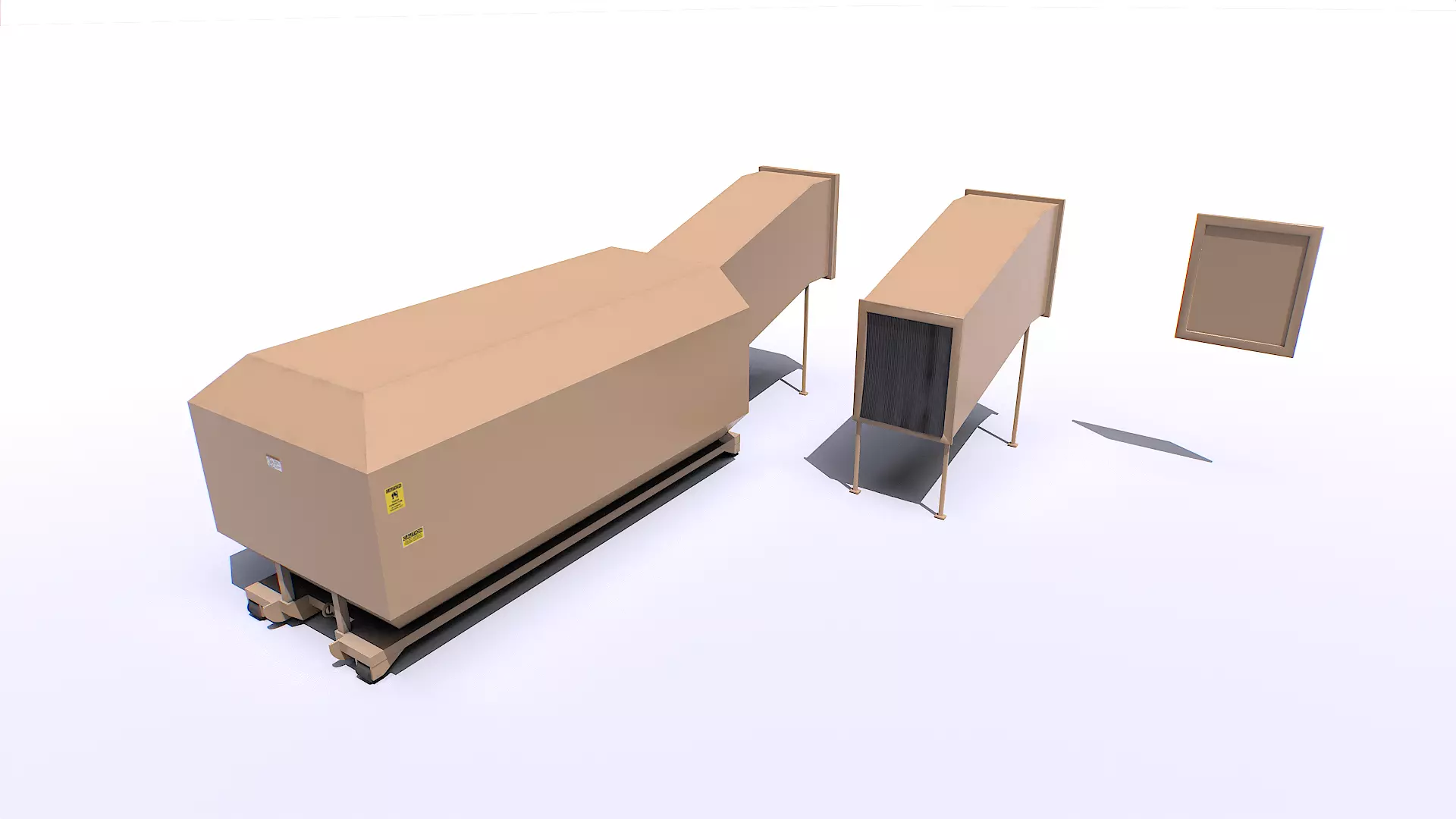 Trash compactor Low-poly 3D model