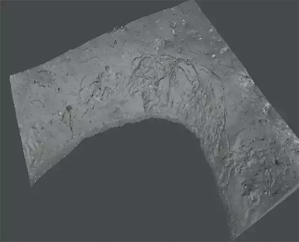 Terrain 0002 foreshore Mud round Photogrammetry 3D model