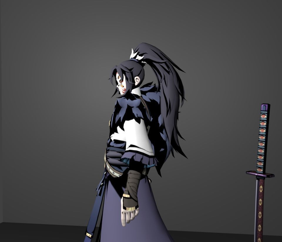 kokushibo 3D model_2