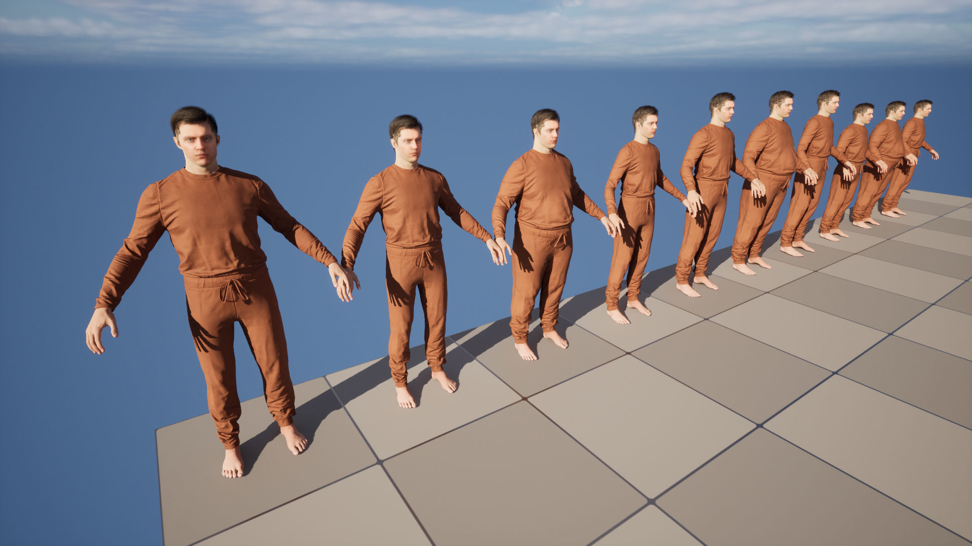 Jumpsuit 82 - All MH Bodies and UE5 Skeletons - Rigged Low-poly 3D model_17