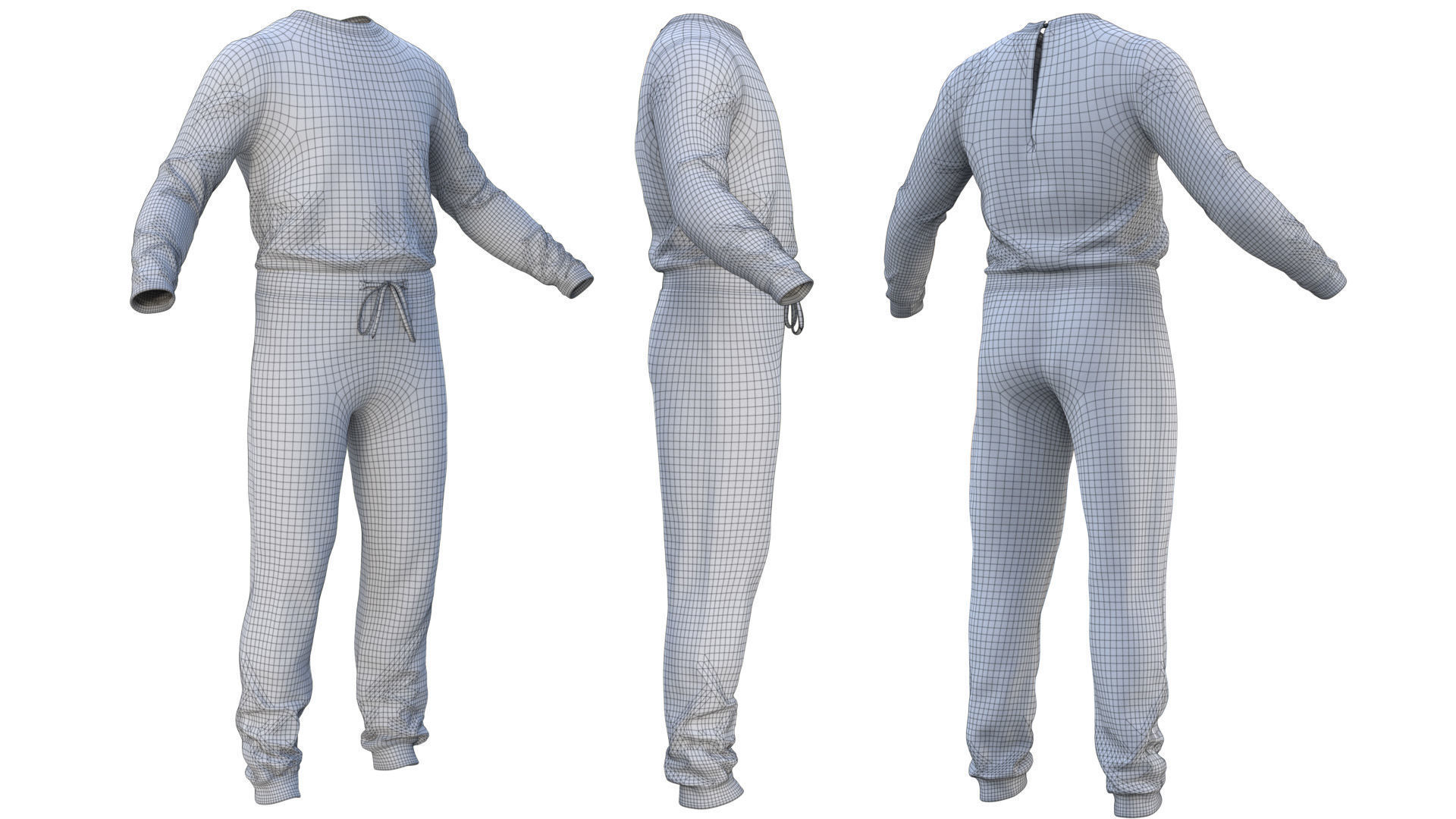 Jumpsuit 82 - All MH Bodies and UE5 Skeletons - Rigged Low-poly 3D model_22