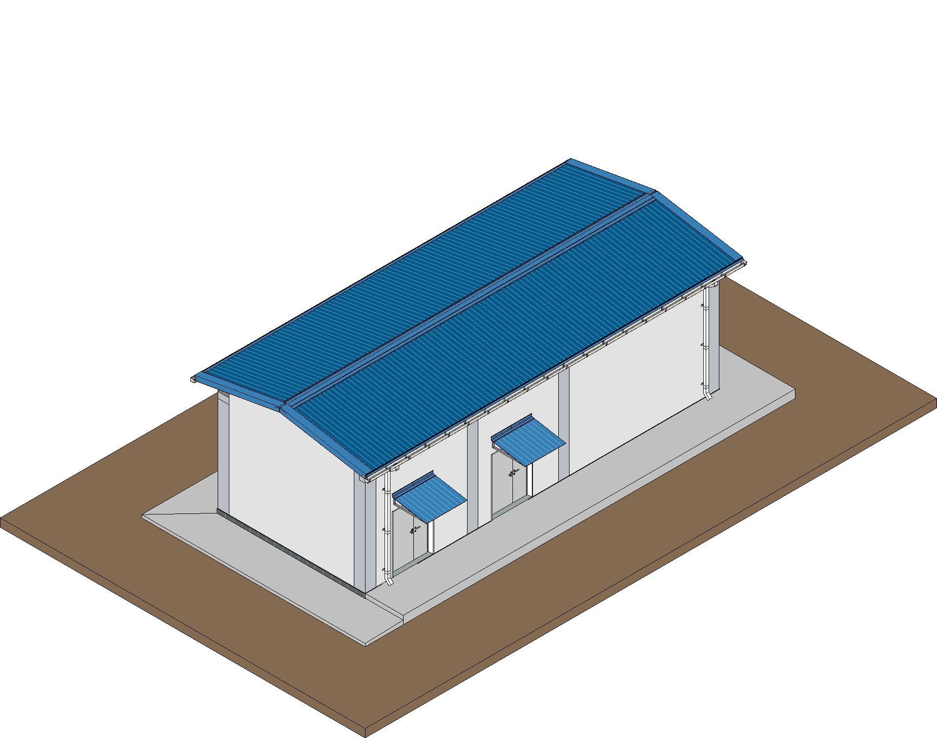 Technical building  3D model_8