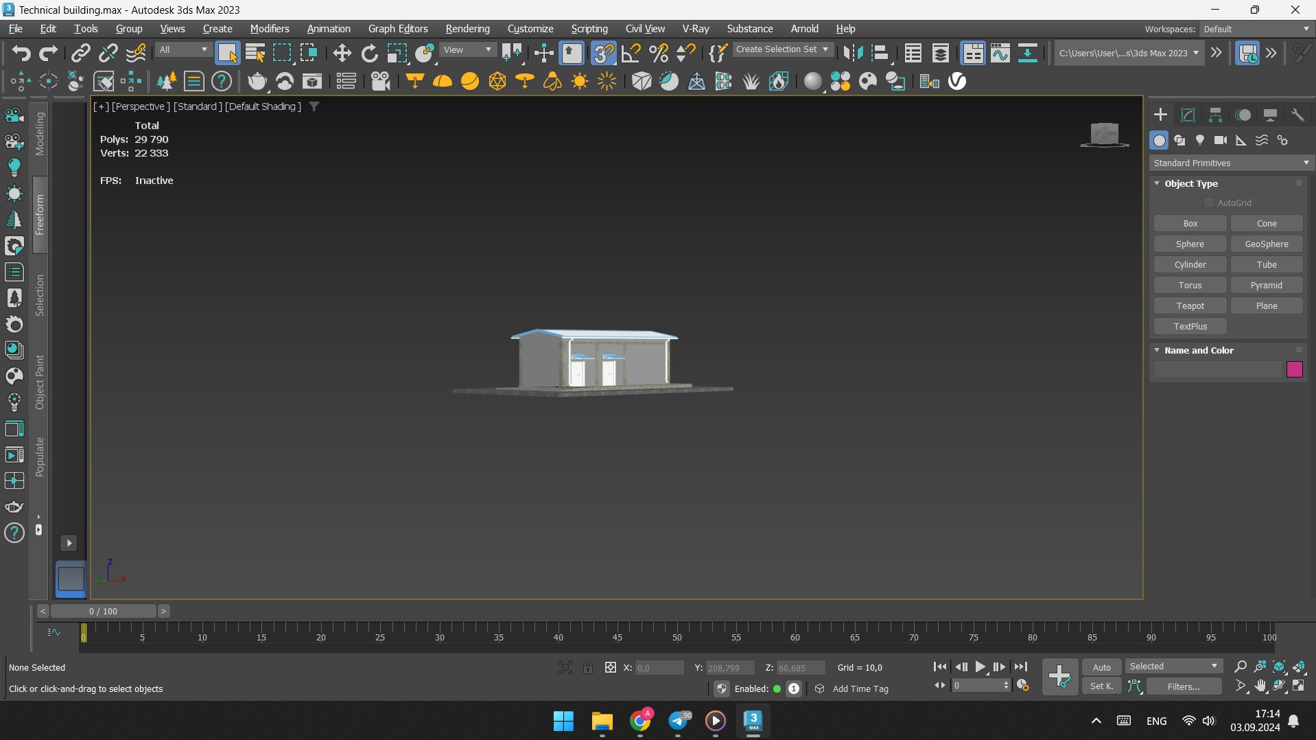 Technical building  3D model_6