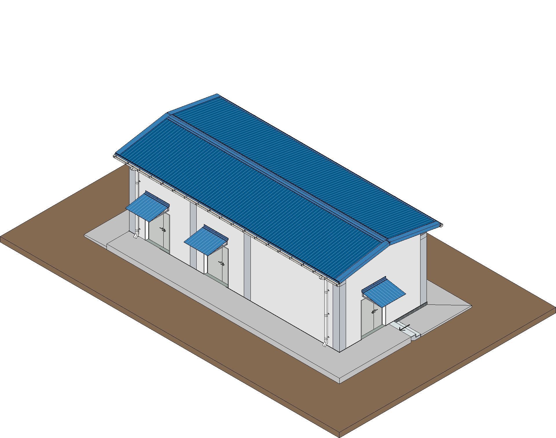 Technical building  3D model_9