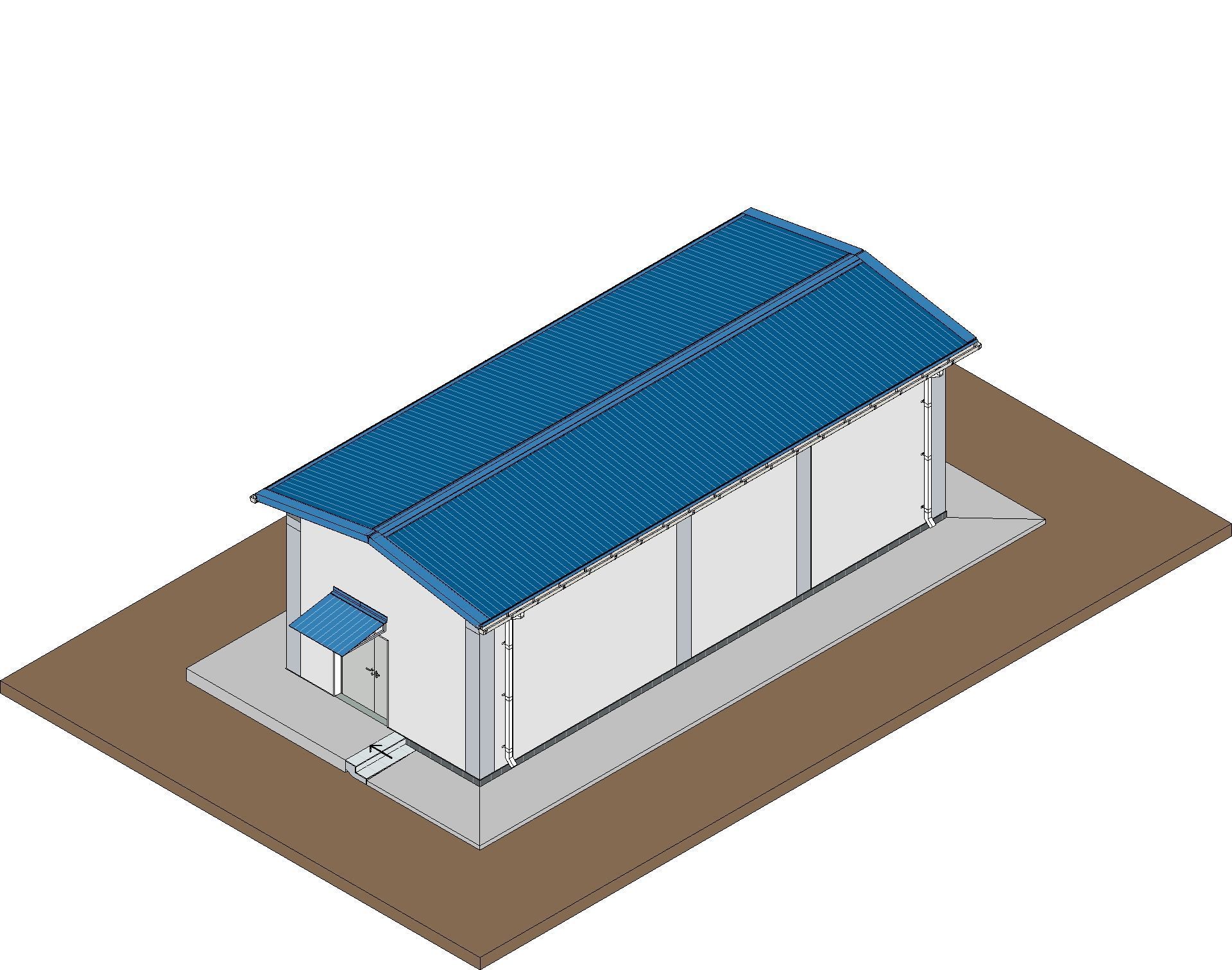 Technical building  3D model_5