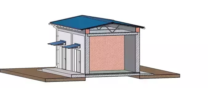 Technical building  3D model