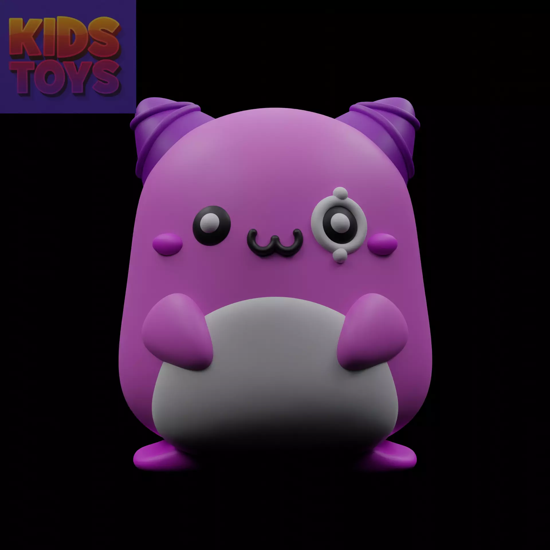 CUTE pink bean TOY 3D PRINTABLE MODEL 3D print model
