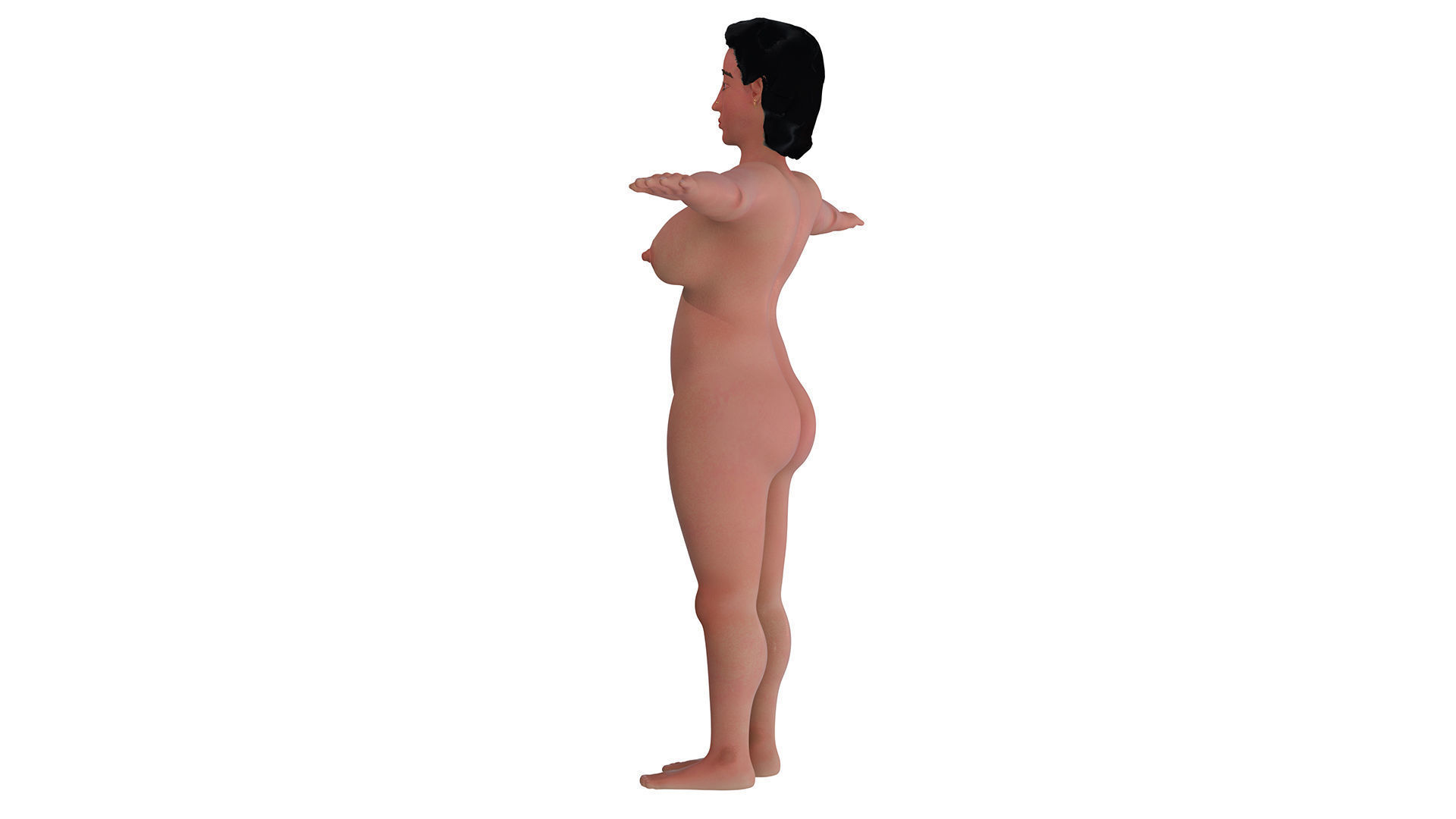 Catherine Lady 3D nude model 3D model_8