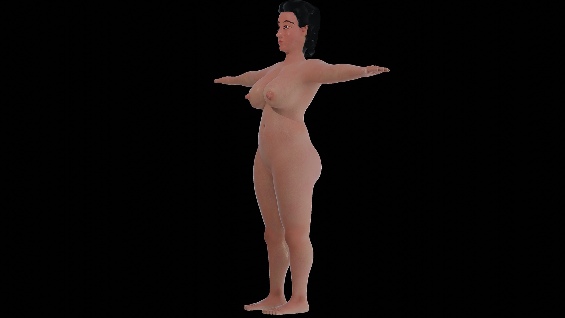 Catherine Lady 3D nude model 3D model_35