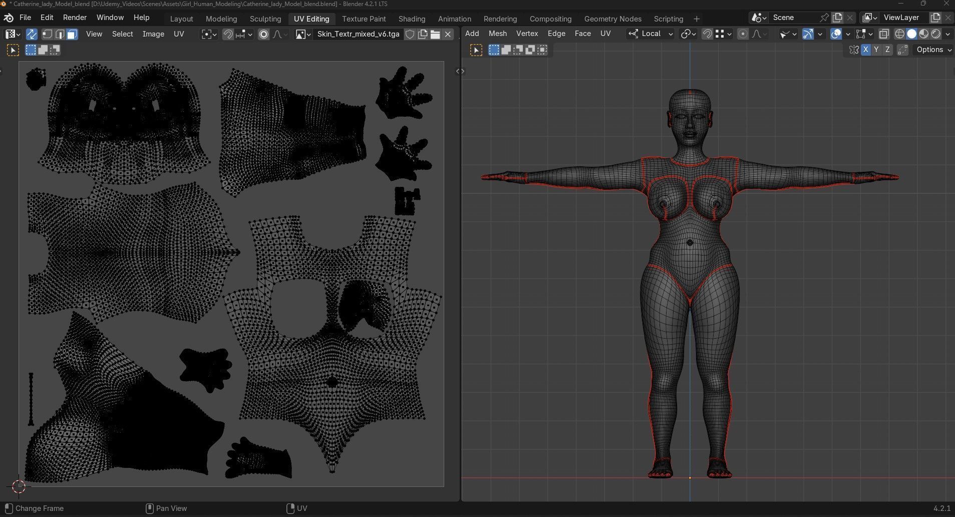 Catherine Lady 3D nude model 3D model_57