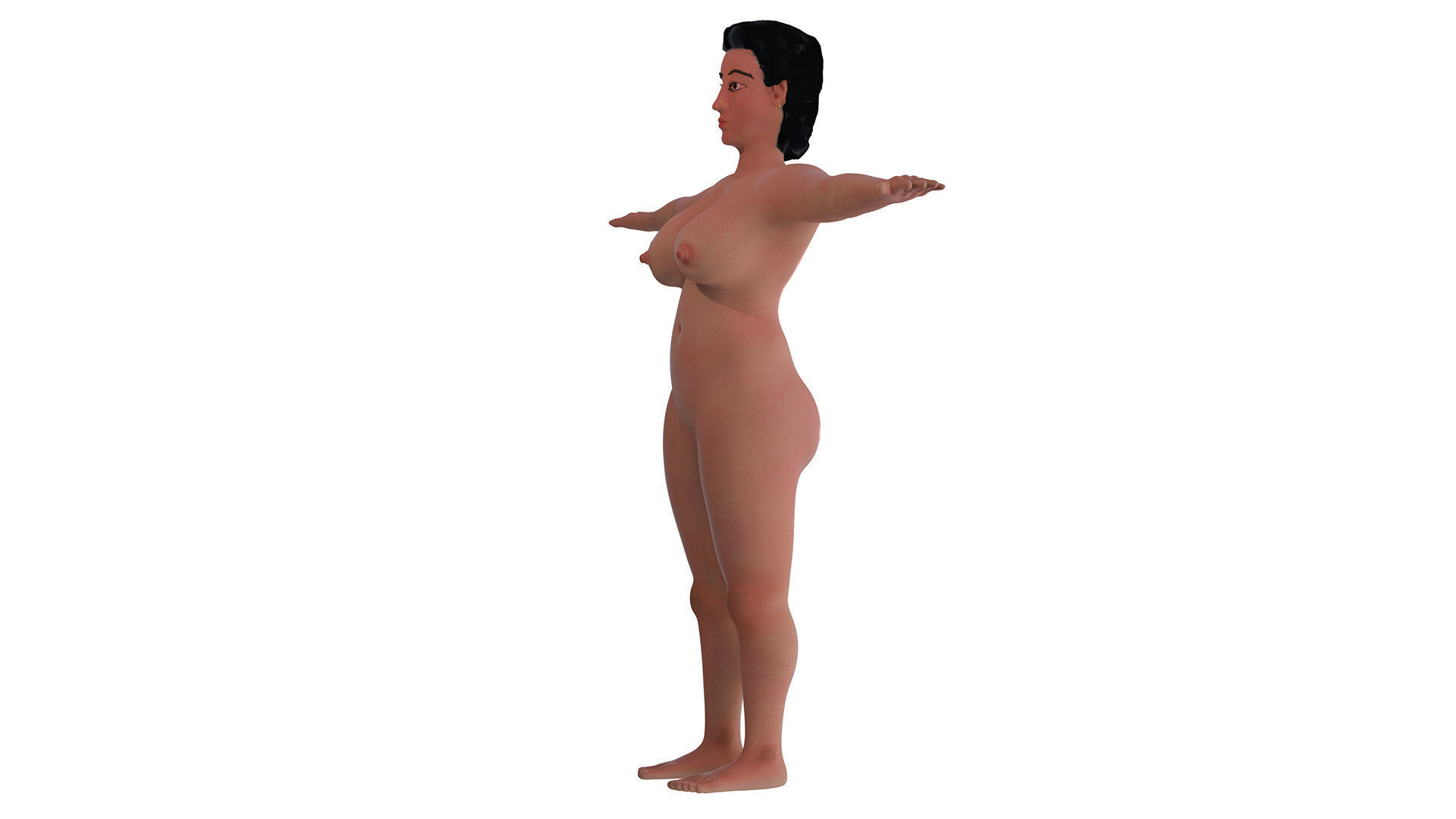 Catherine Lady 3D nude model 3D model_6