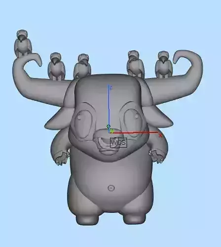 Adorable Bull Toy 3D Printable Model - 3D print model