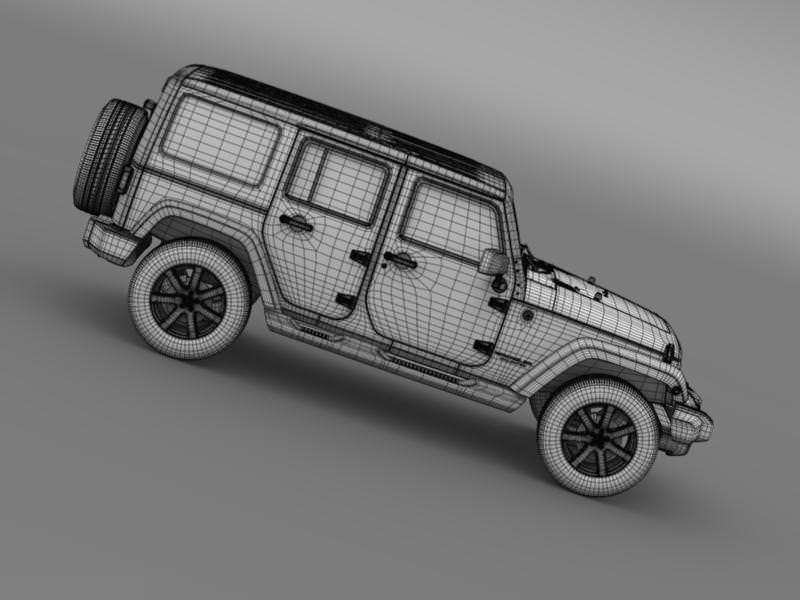 Jeep Wrangler Unlimited Altitude 2014 3D model_19