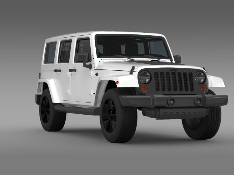 Jeep Wrangler Unlimited Altitude 2014 3D model_13