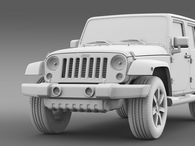 Jeep Wrangler Unlimited Altitude 2014 3D model_15