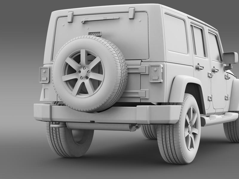 Jeep Wrangler Unlimited Altitude 2014 3D model_16