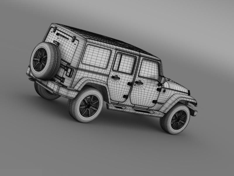 Jeep Wrangler Unlimited Altitude 2014 3D model_17