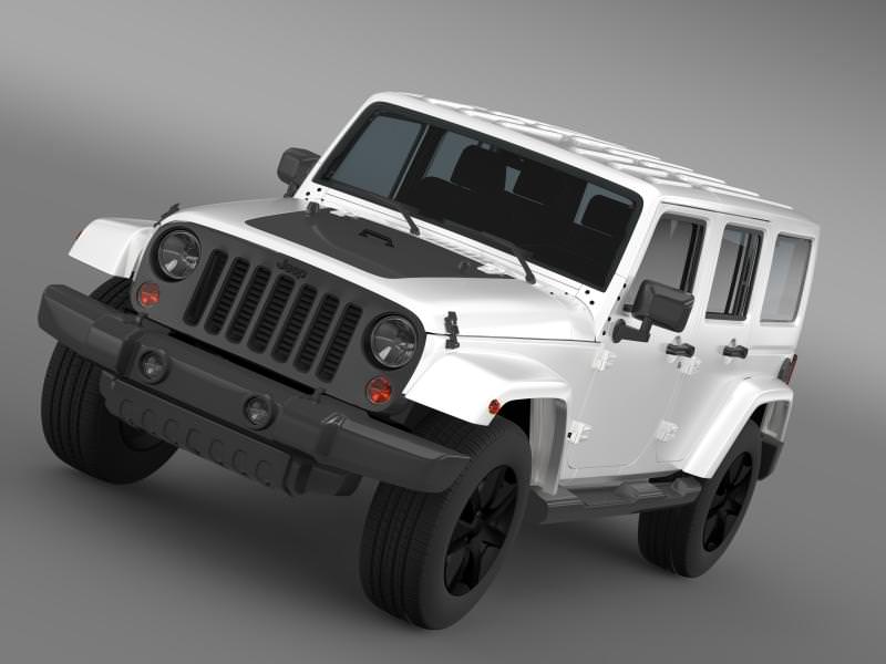 Jeep Wrangler Unlimited Altitude 2014 3D model_2
