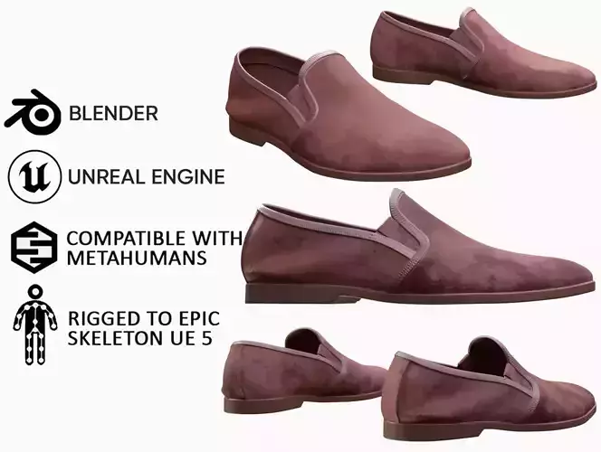 Shoes 79 - All MH Bodies and UE5 Skeletons - Rigged