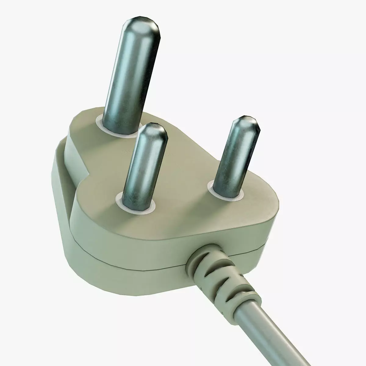 Electrical Plug Type M BS546 Low-poly 3D model_0