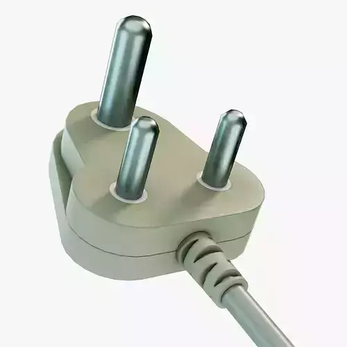 Electrical Plug Type M BS546 Low-poly 3D model