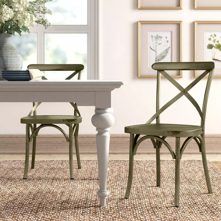 Elrosa Mediaval Cross Side Chair - 5 Colour 3D model