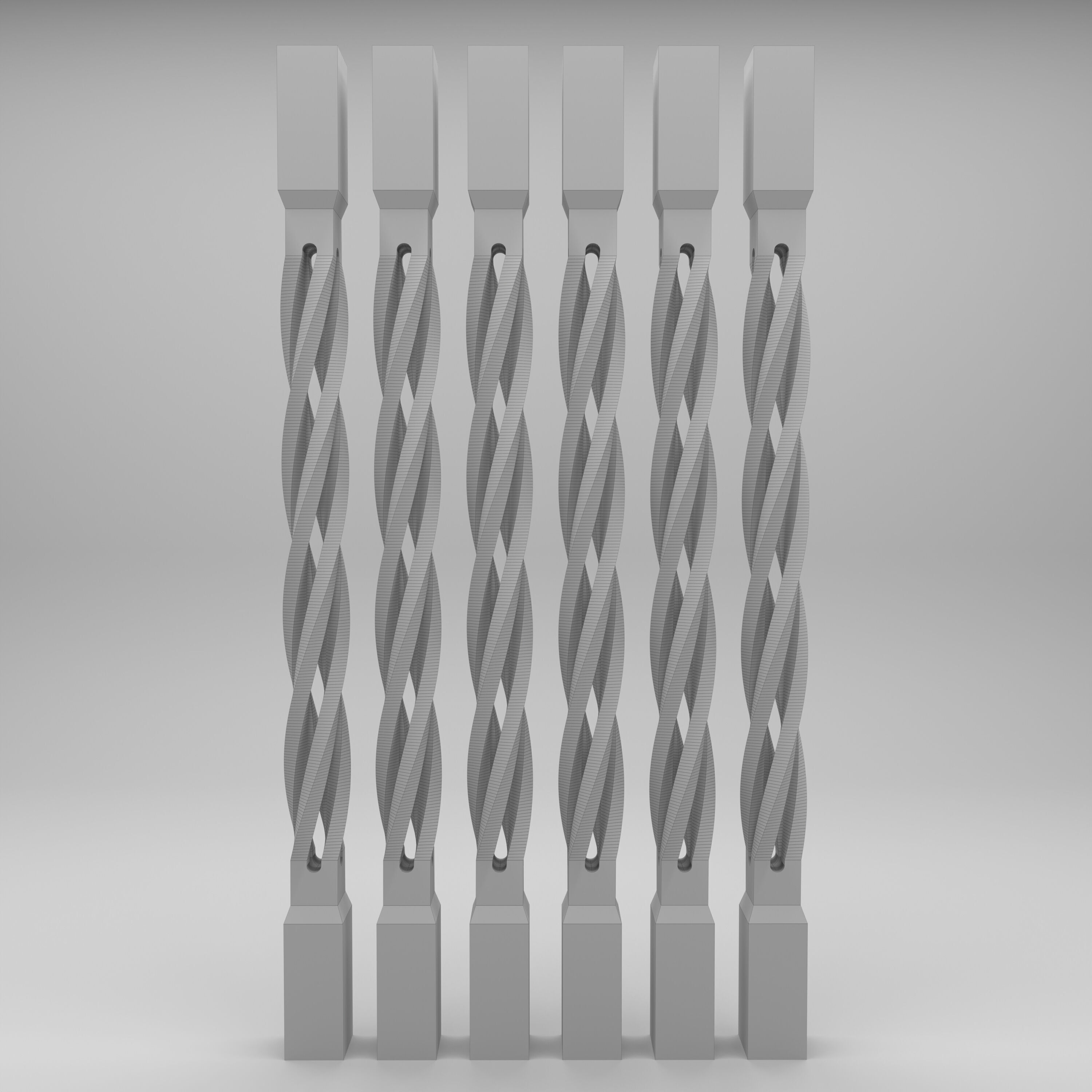 Twisted Baluster 3D model_5