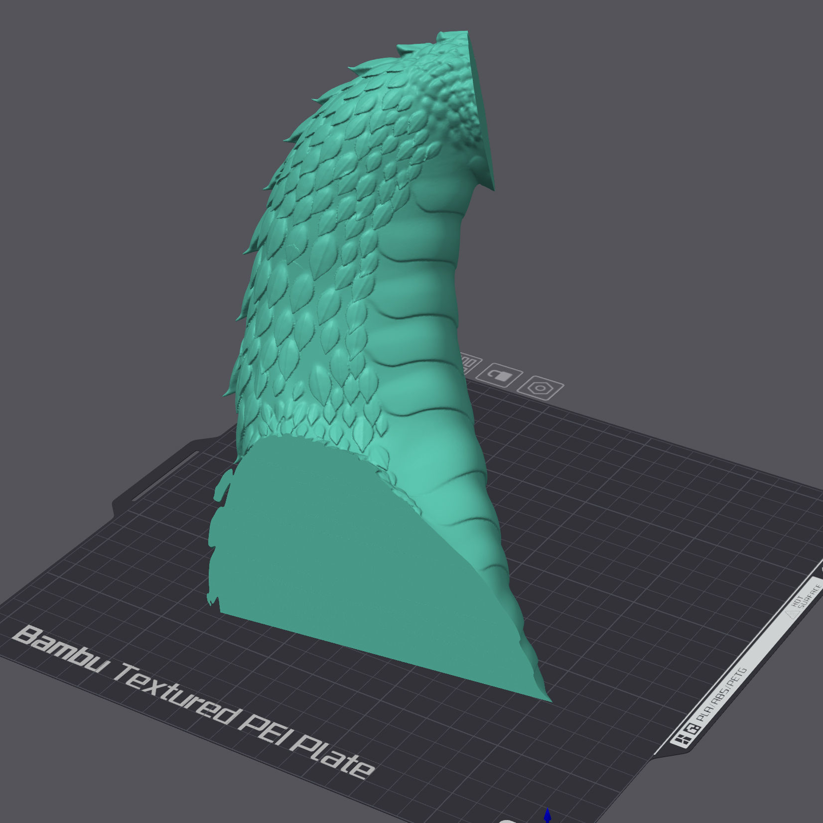 Harlequin Snake - Fantasy - with 3 Heads 3D print model_7