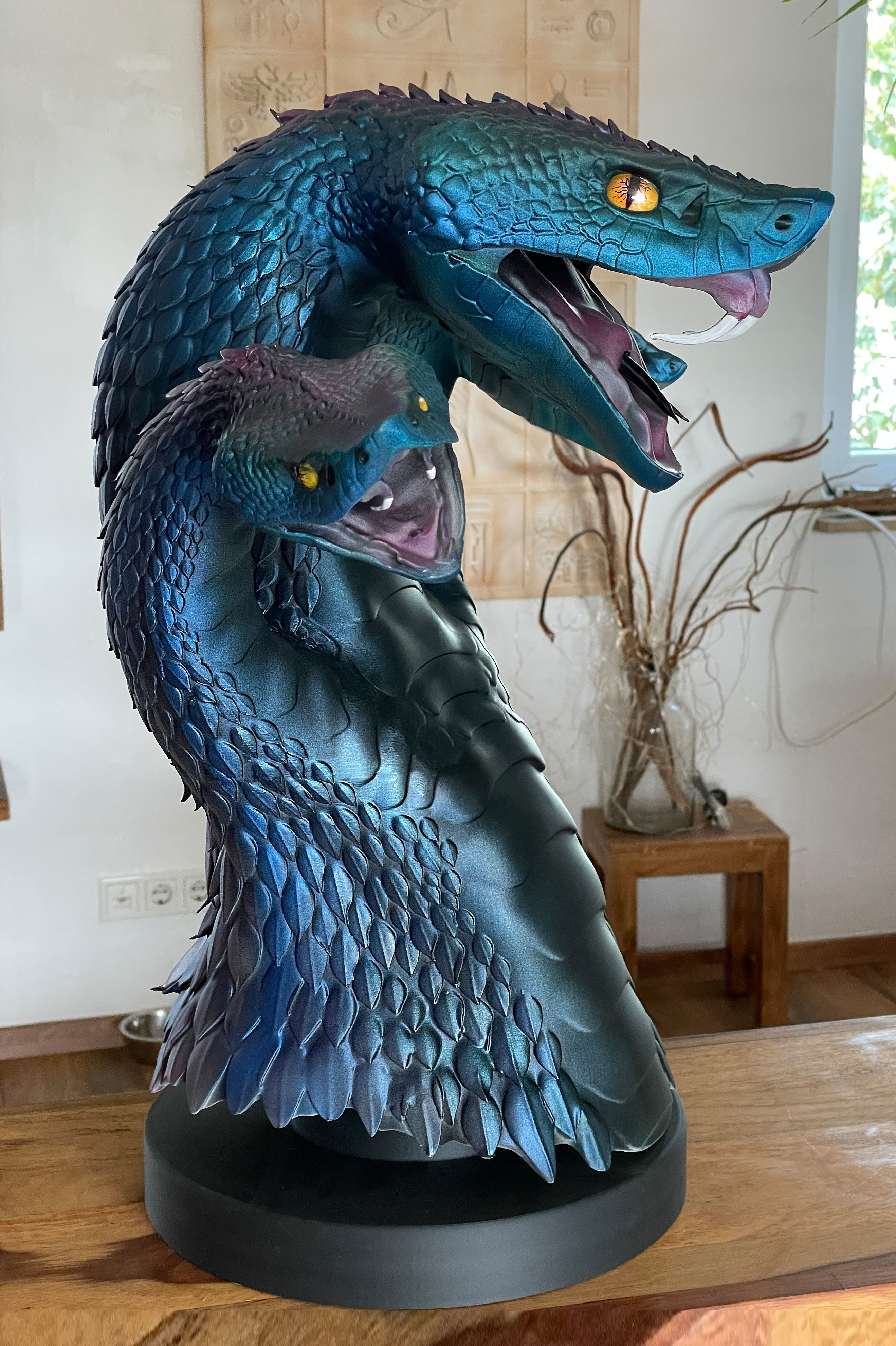 Harlequin Snake - Fantasy - with 3 Heads 3D print model_5