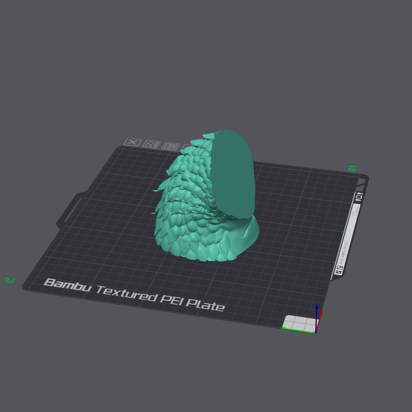 Harlequin Snake - Fantasy - with 3 Heads 3D print model_9