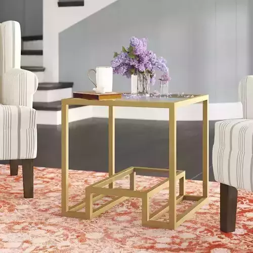 Shumake Glass Top End Table 3D model