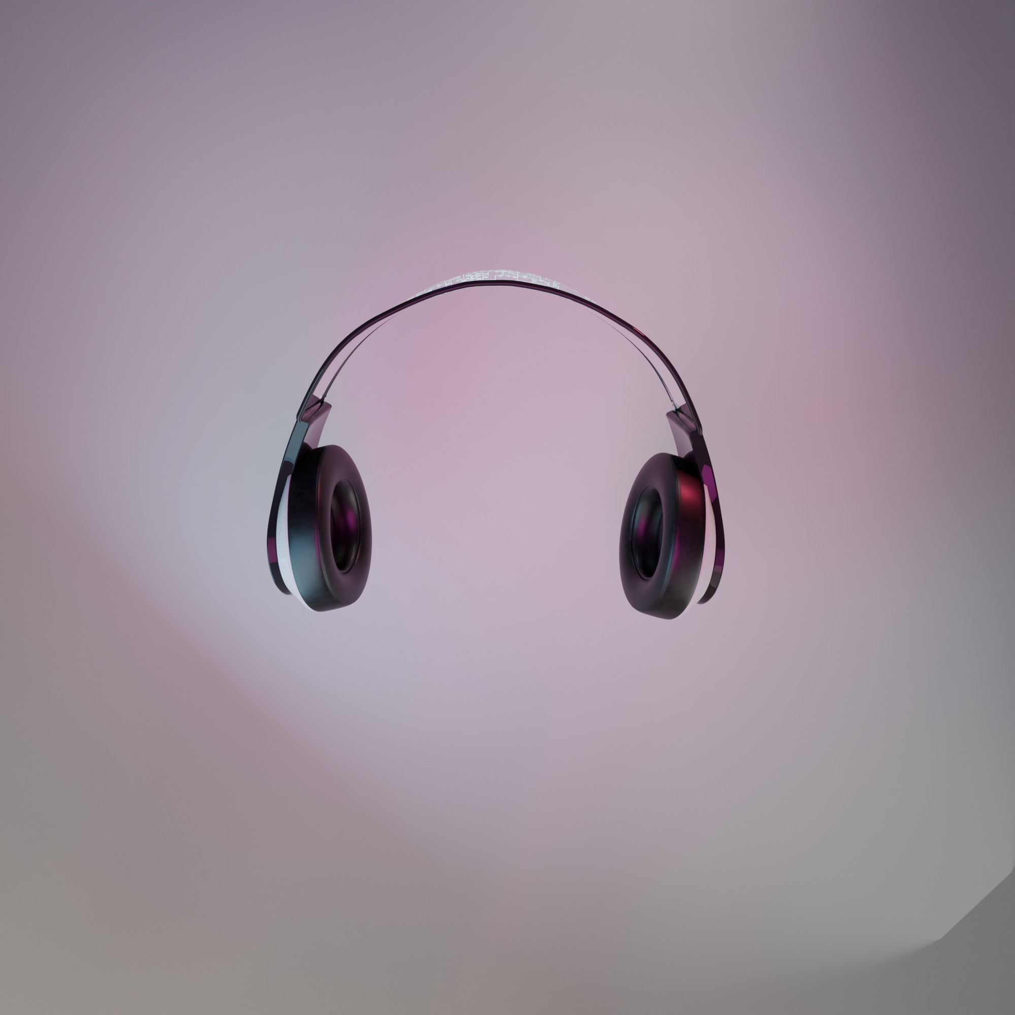Futuristic AR Headset with Integrated Headphones 3D model_10