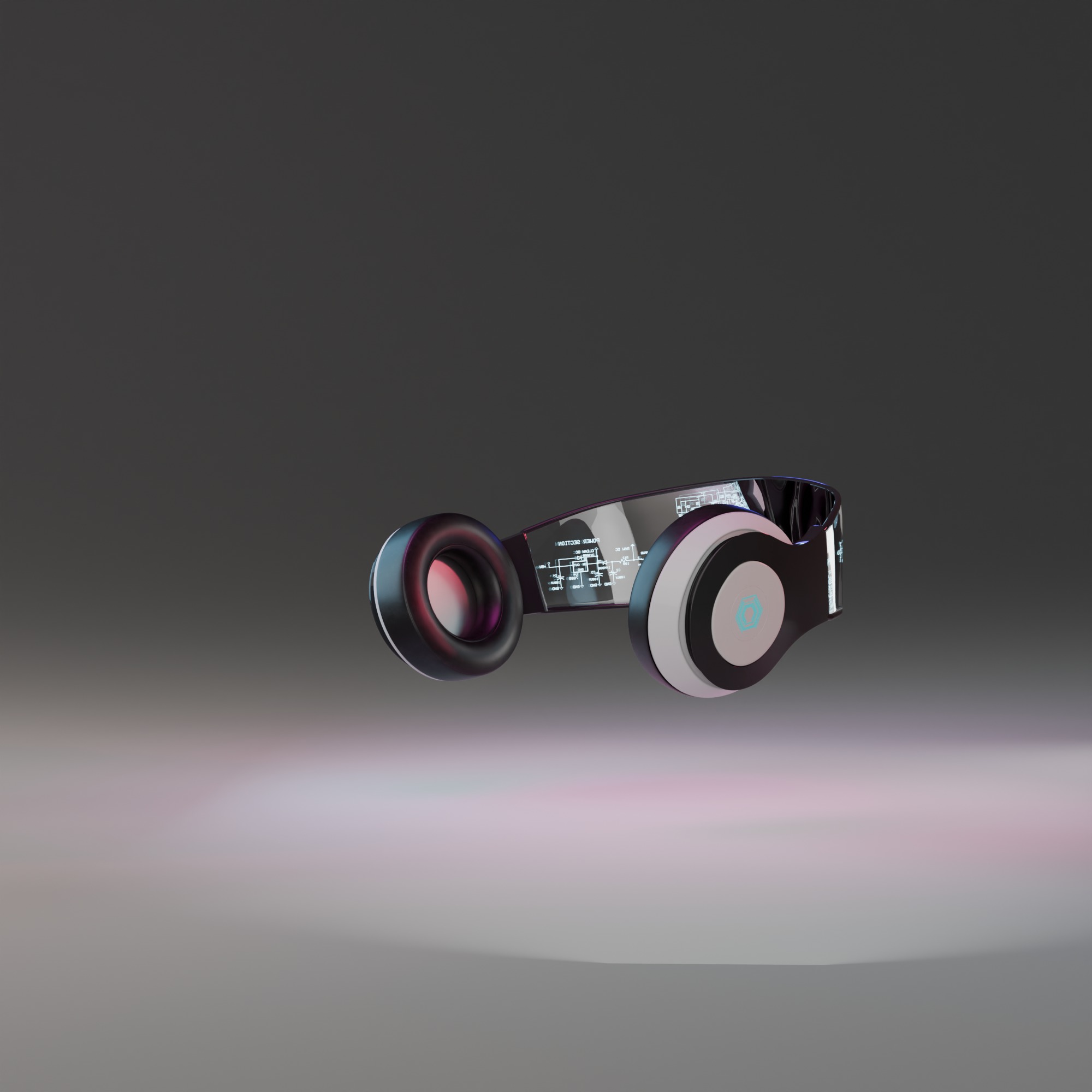 Futuristic AR Headset with Integrated Headphones 3D model_7