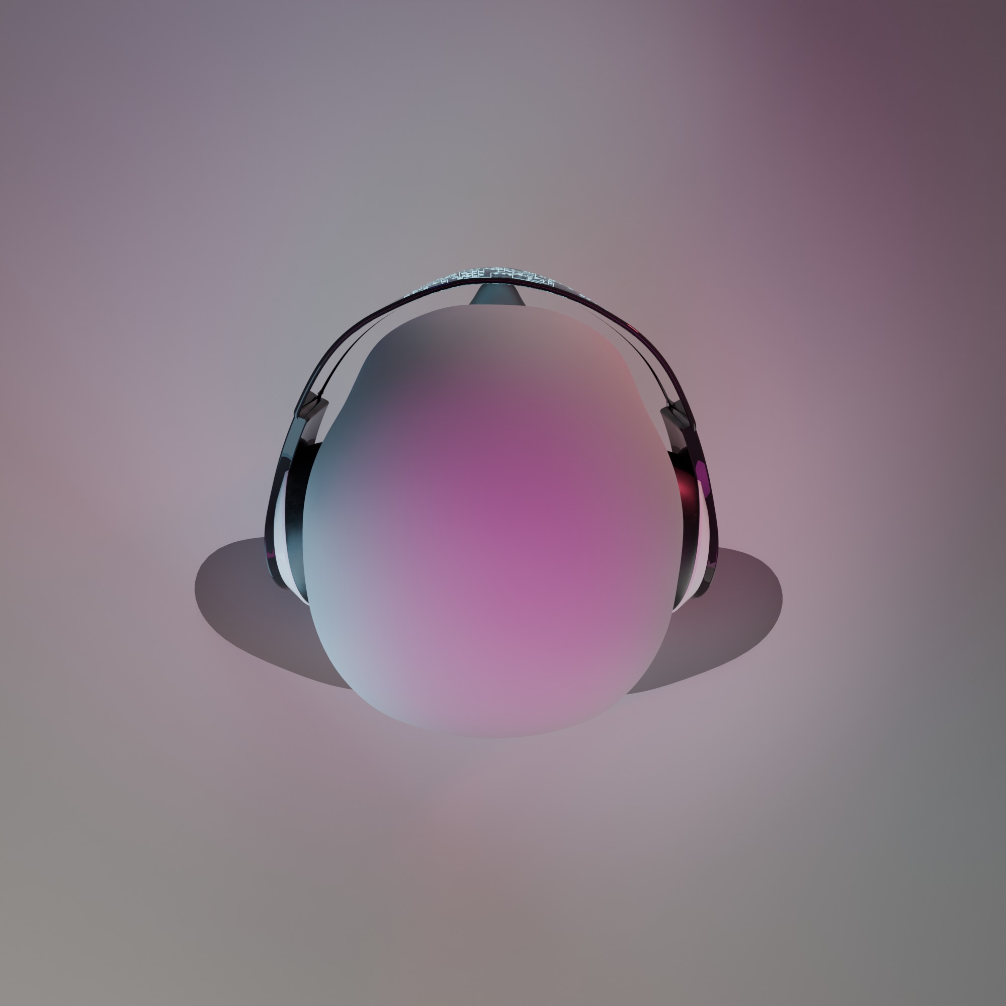 Futuristic AR Headset with Integrated Headphones 3D model_4