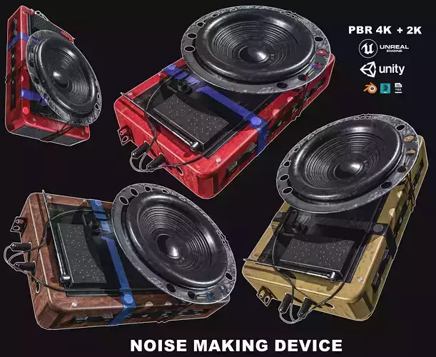 Noise Making Device Low-poly 3D model