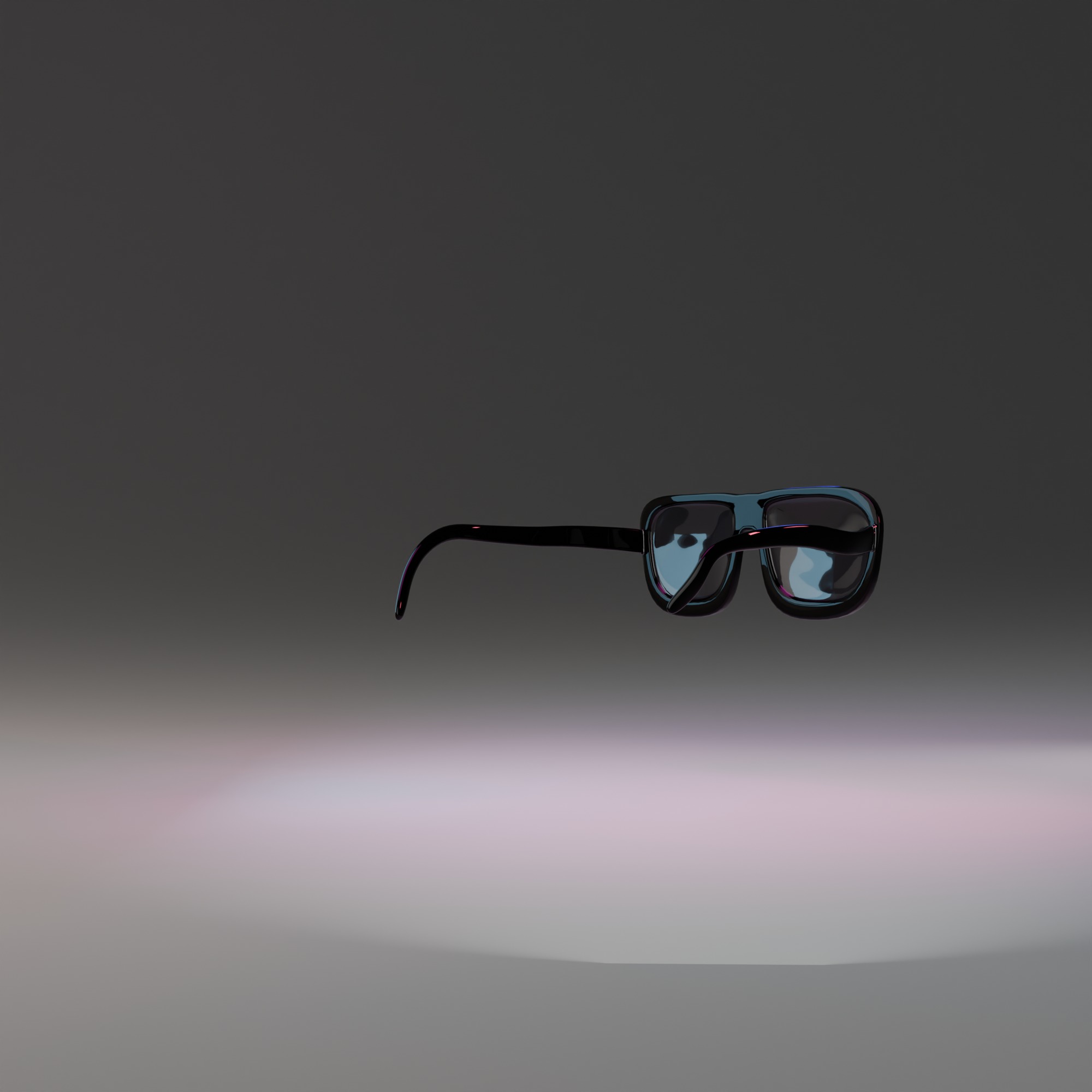Futuristic Sunglasses with Blue Accents Low-poly 3D model_6