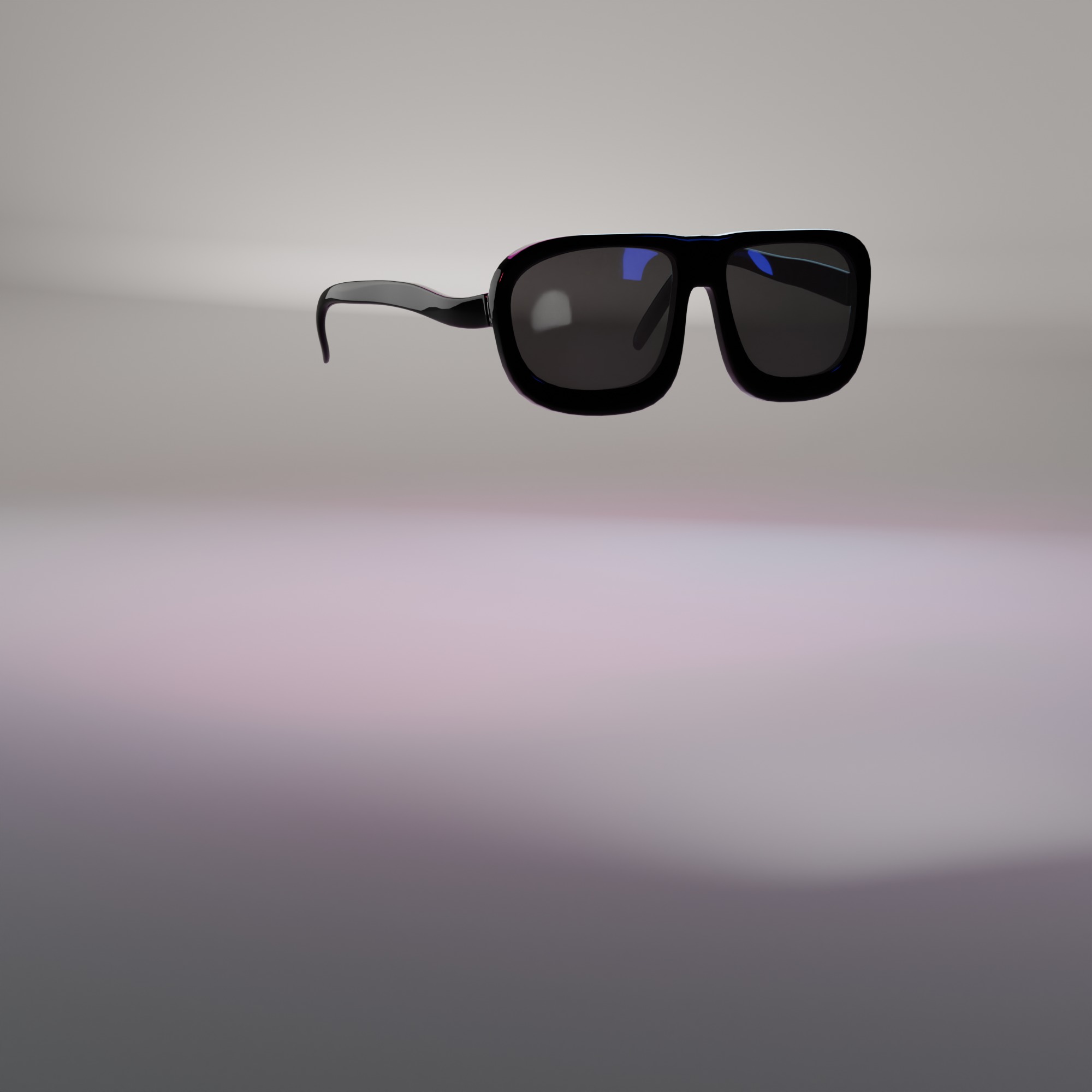 Futuristic Sunglasses with Blue Accents Low-poly 3D model_8