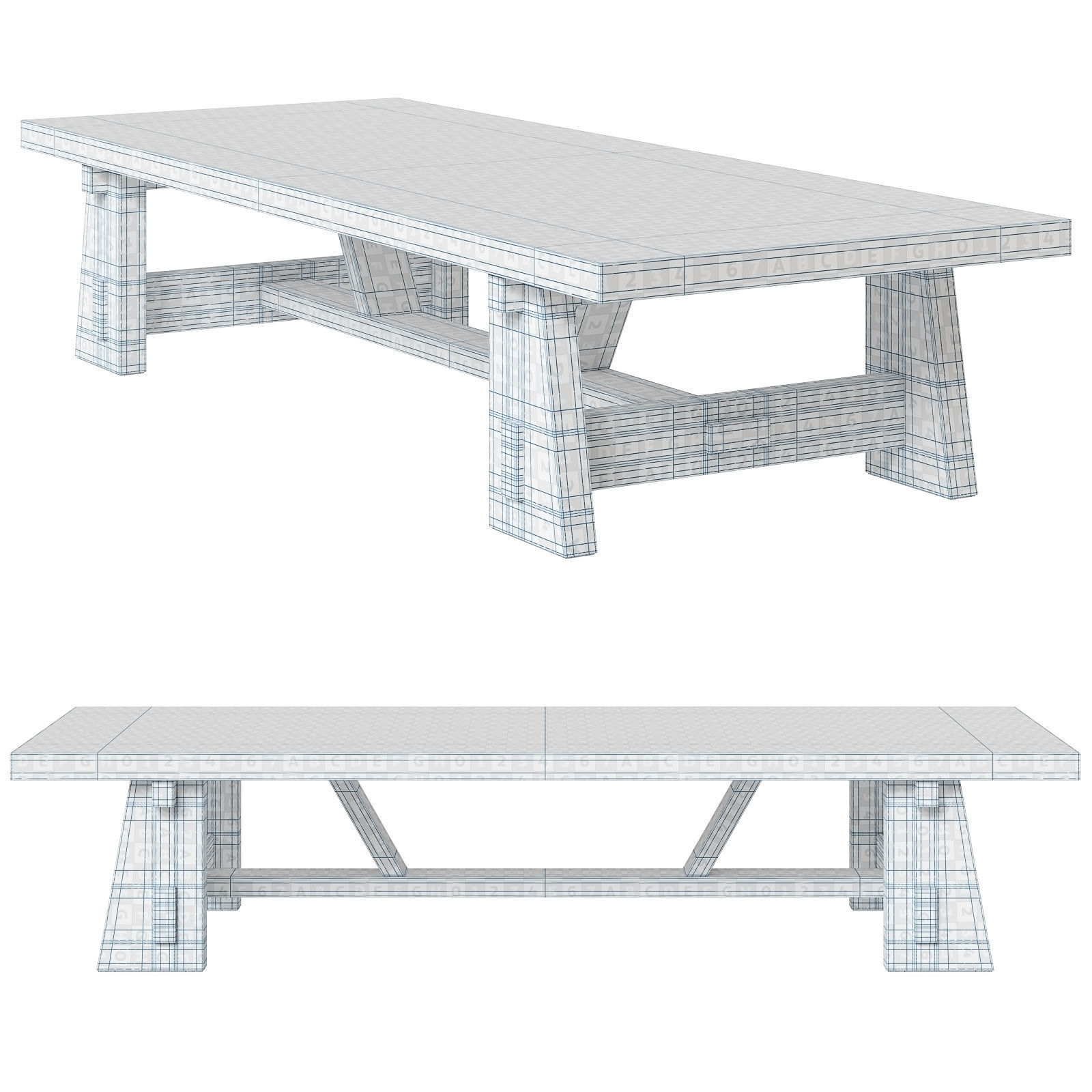 BR Home Ashland Coffee Table 3D model_3