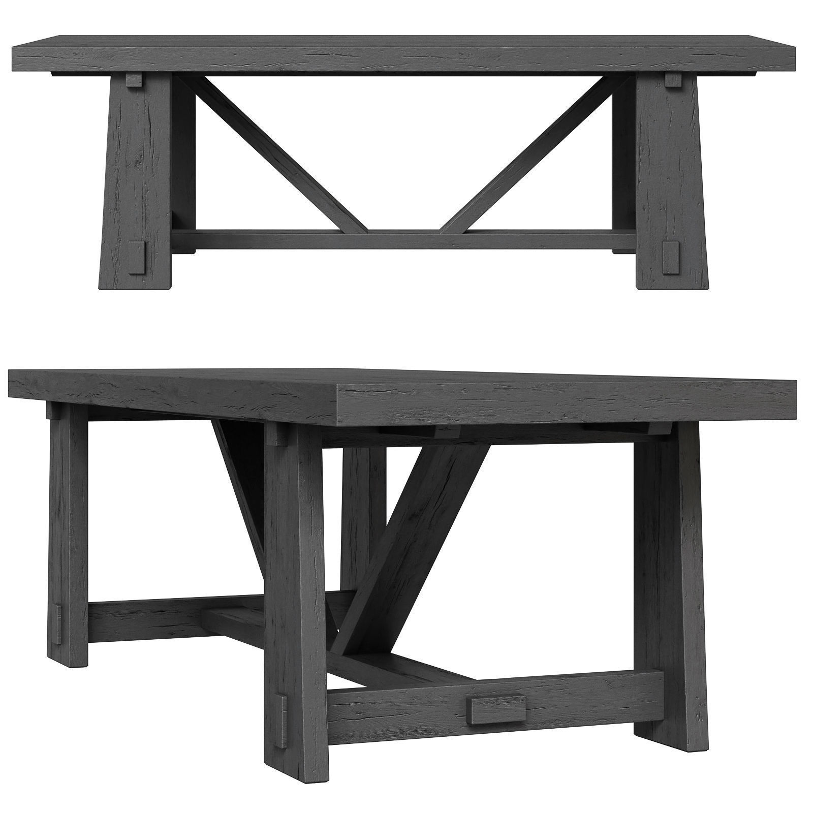 BR Home Dining Table Ashland 3D model_1