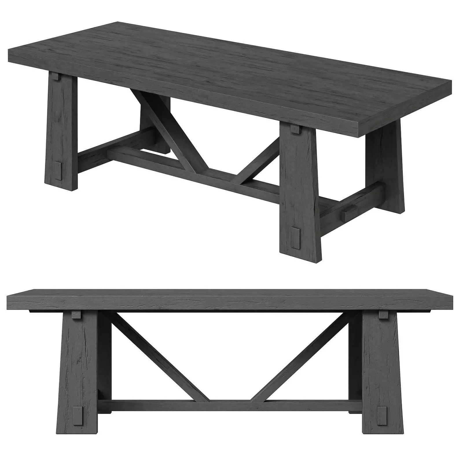 BR Home Dining Table Ashland 3D model_0