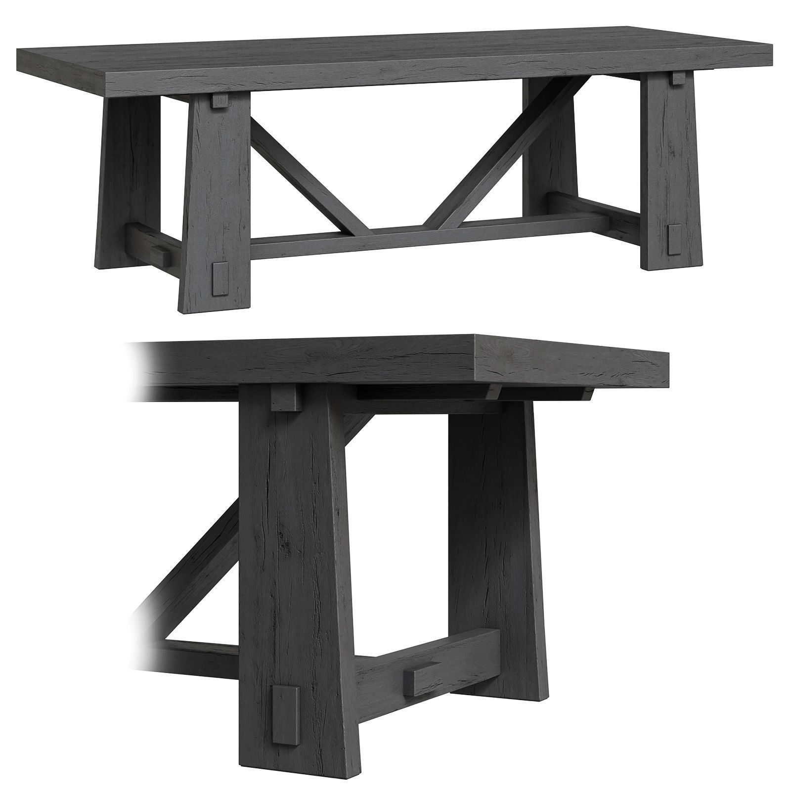BR Home Dining Table Ashland 3D model_2