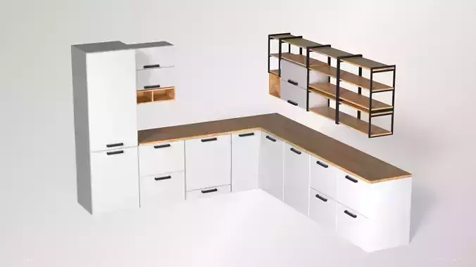 Module Kitchen Cabinets Set