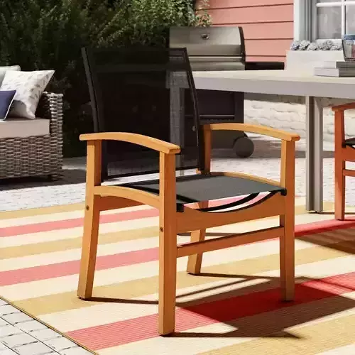 Arnoult Teak Outdoor Dining Armchair - 2 Colour