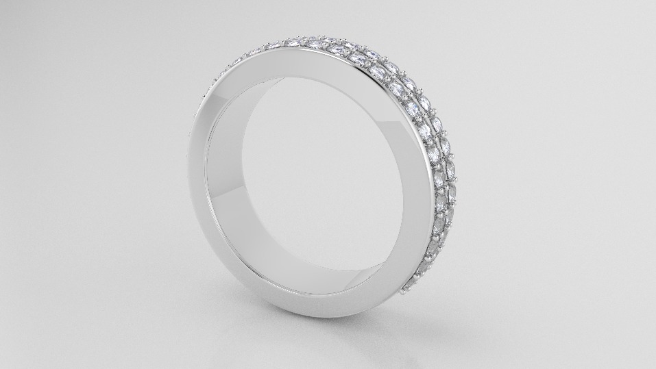 Ring Diamond Eternity 3D model_1