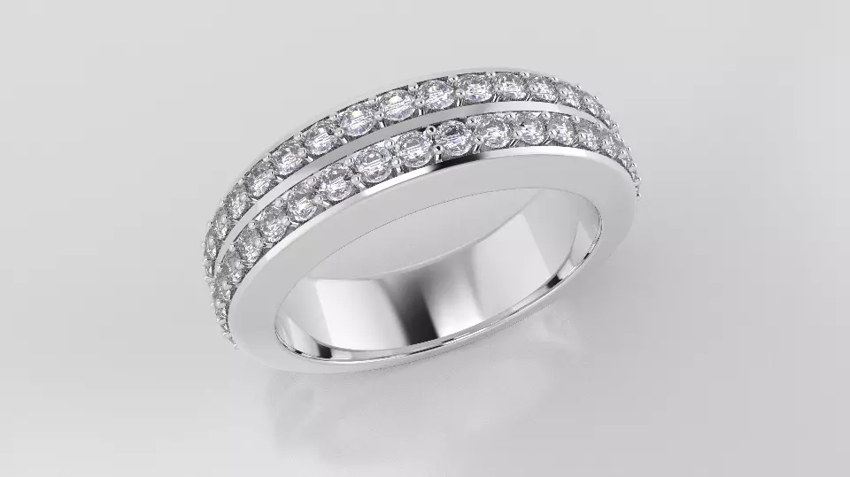 Ring Diamond Eternity 3D model_0