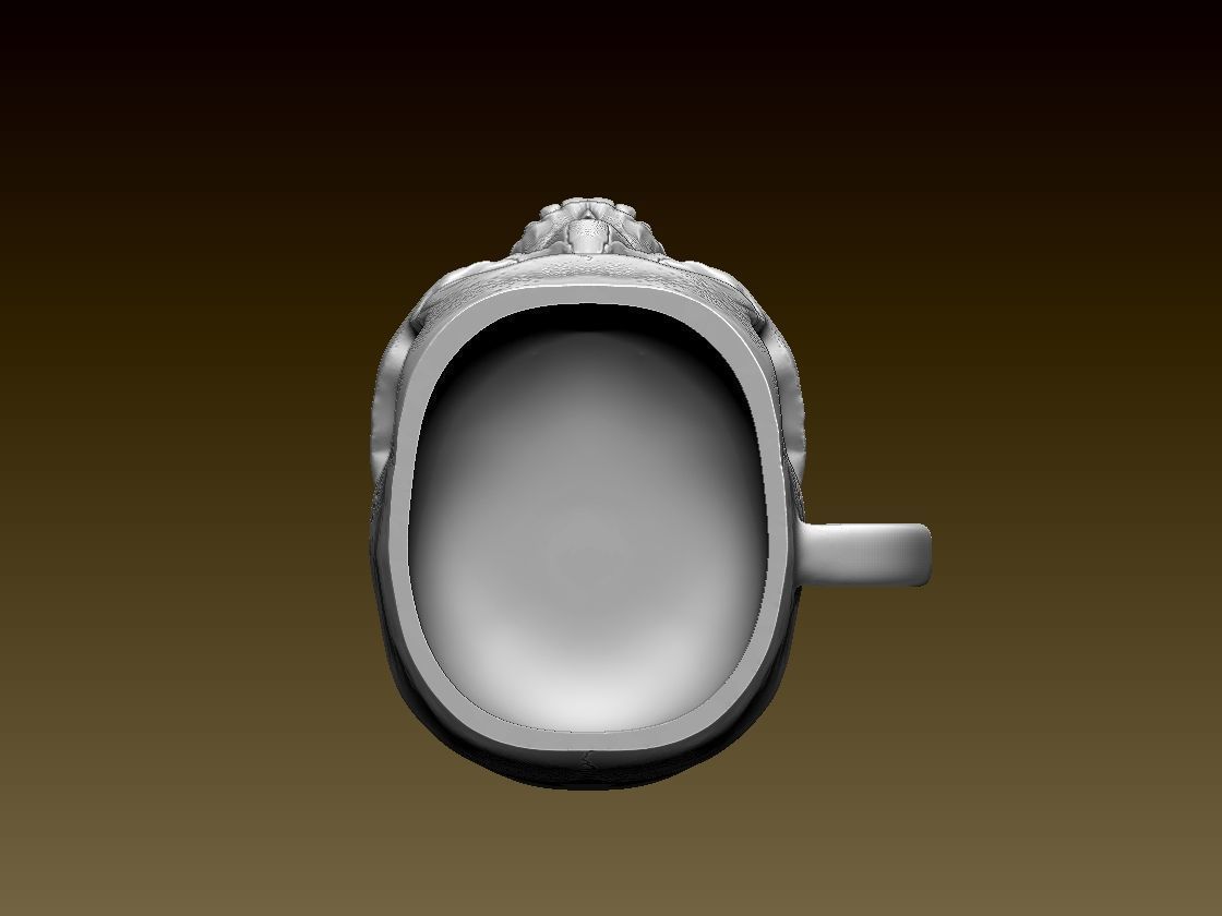 scull mug 3D print model_75