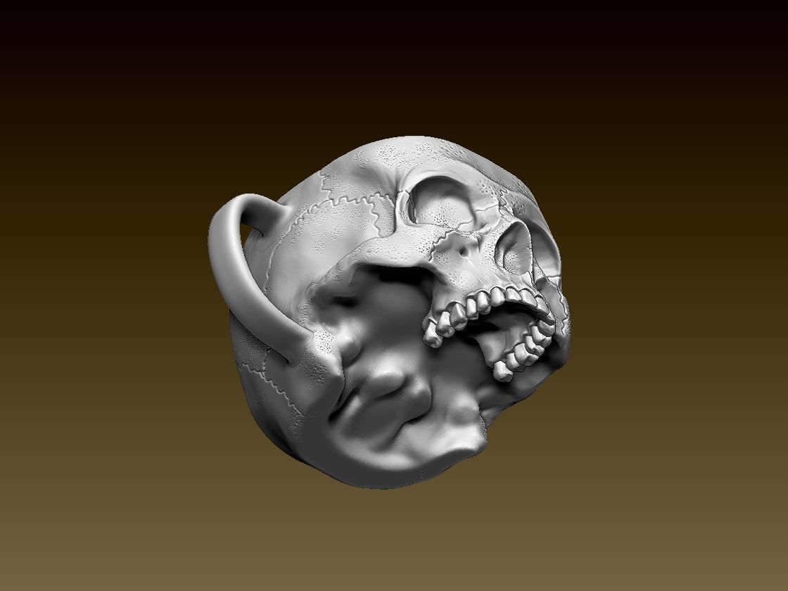 scull mug 3D print model_32
