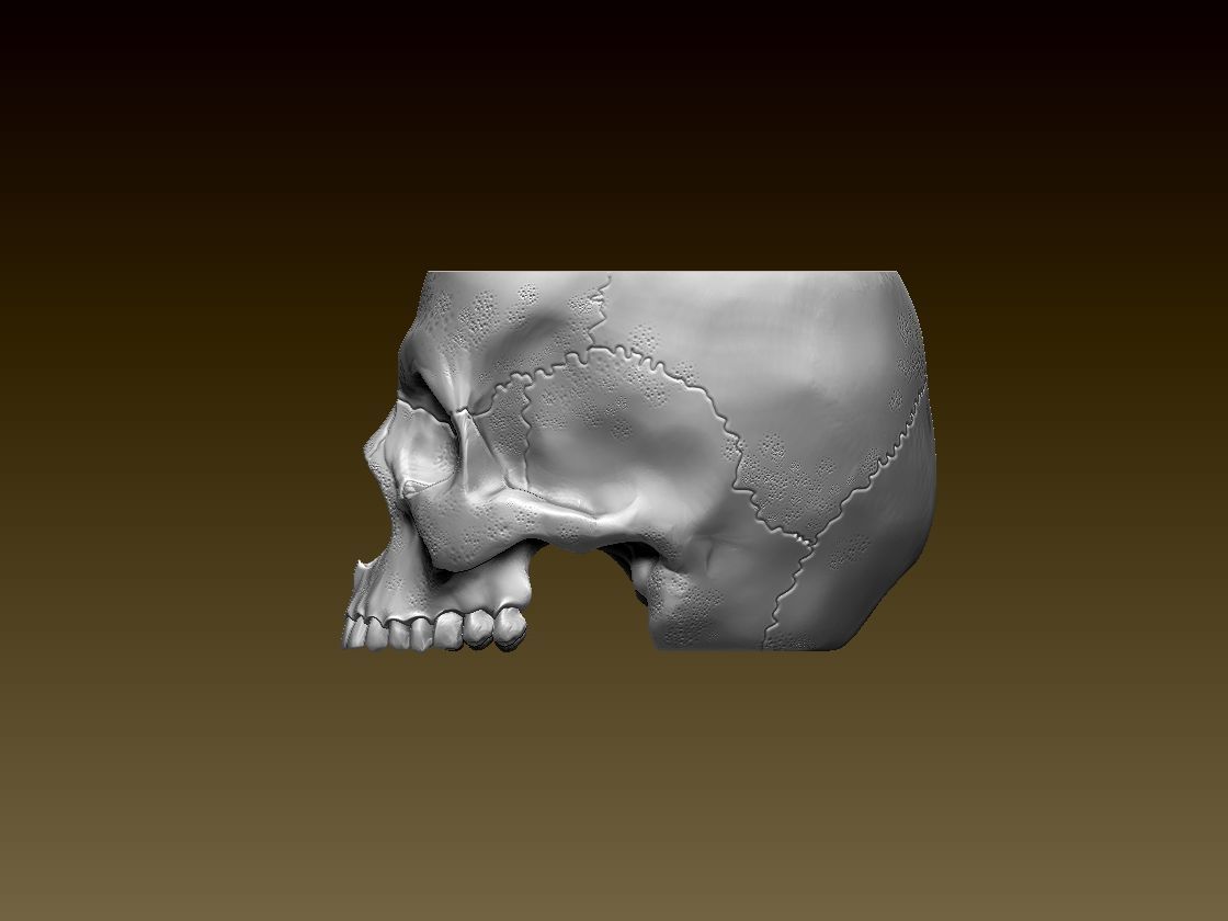 scull mug 3D print model_76