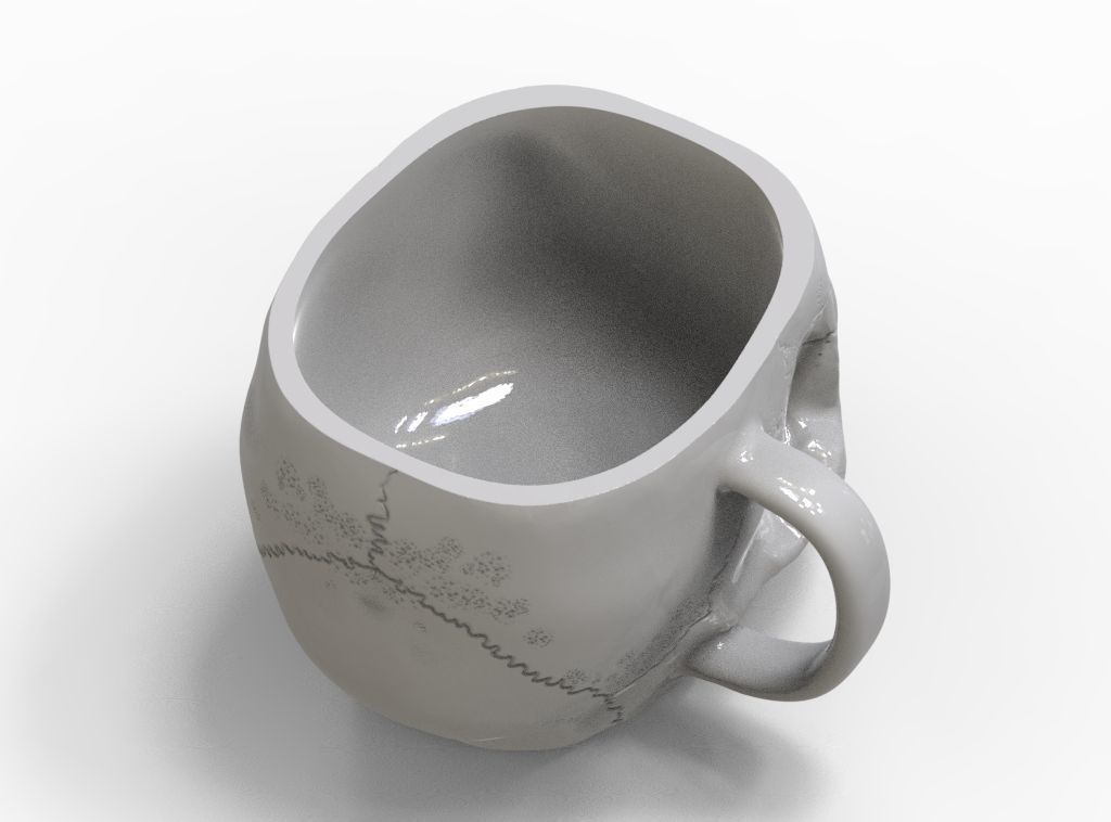 scull mug 3D print model_60