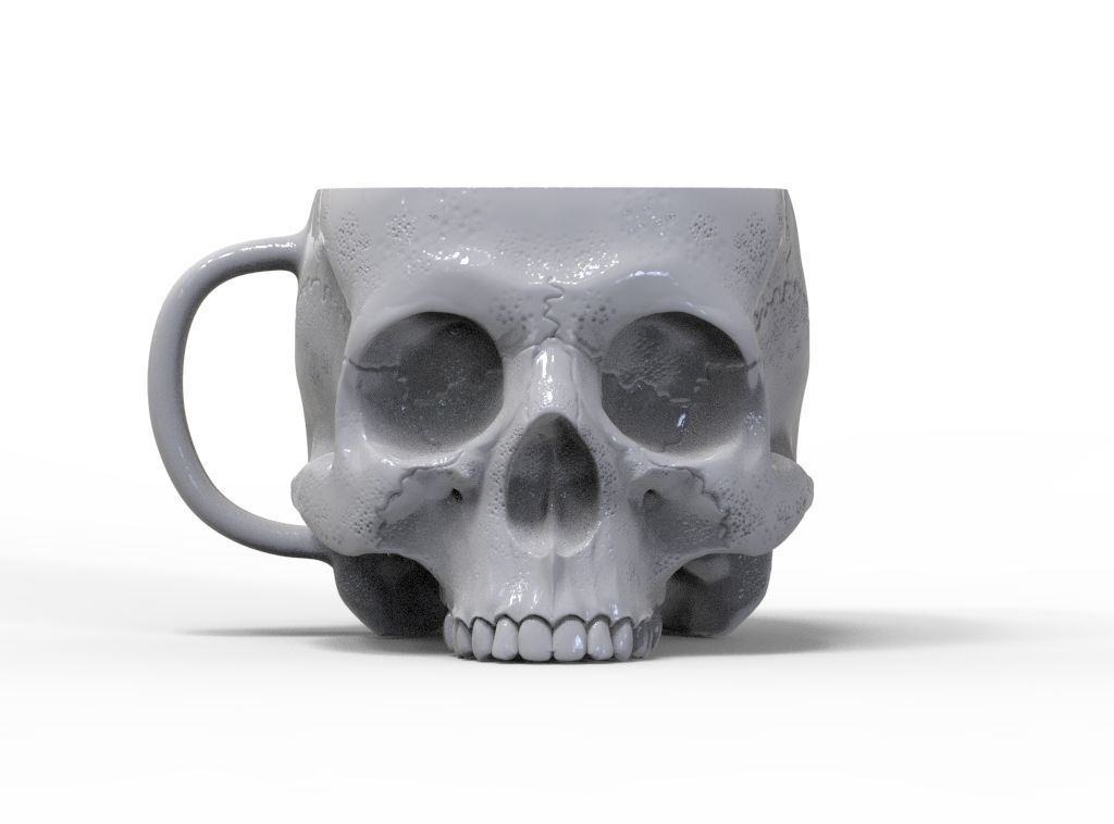 scull mug 3D print model_64